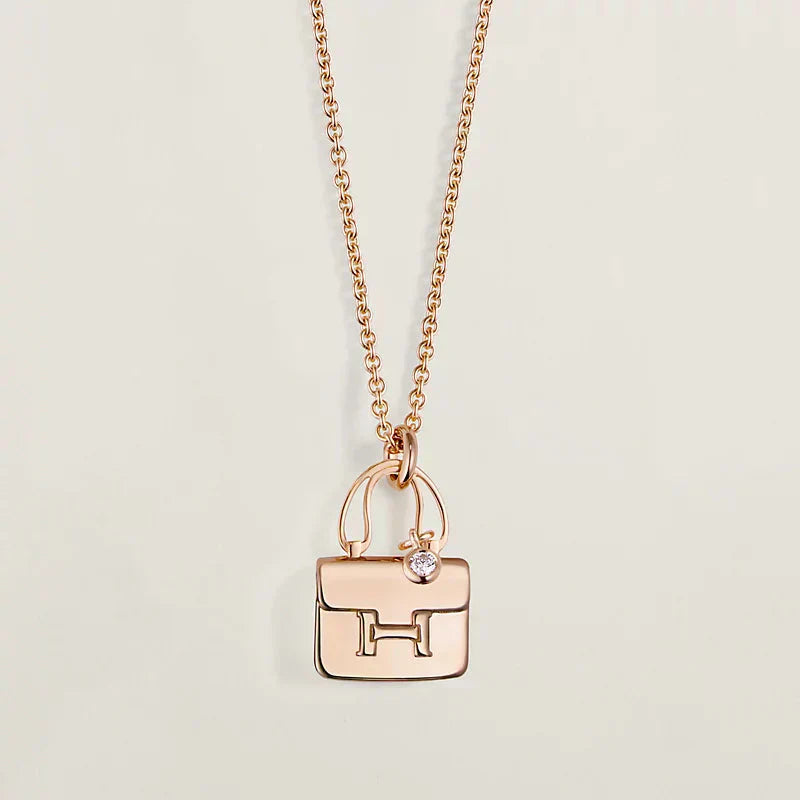 [Windsor Jewelry]AMULETTE PEDANT ROSE GOLD NECKLACE