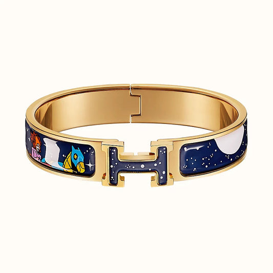 [Windsor Jewelry]H STAR AND MOON BRACELET 12MM