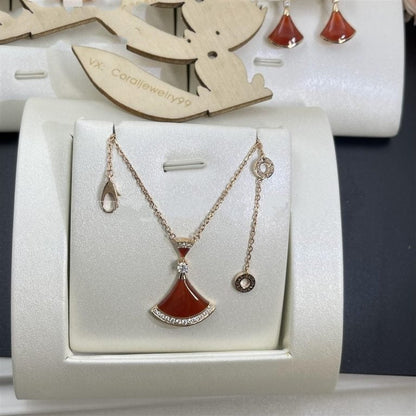 [Windsor Jewelry]DREAM NECKLACE CARNELIAN DIAMOND