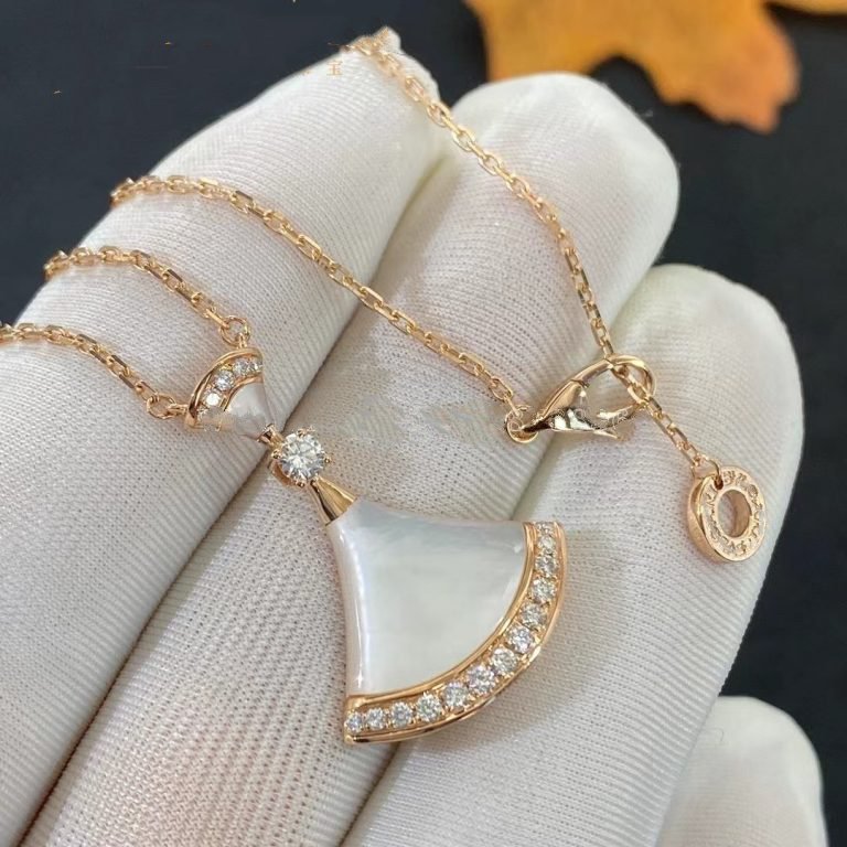 [Windsor Jewelry]DREAM NECKLACE MOP PINK GOLD DIAMOND