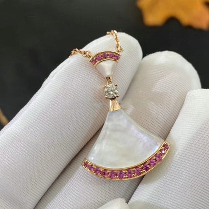 [Windsor Jewelry]DREAM NECKLACE MOP PINK DIAMOND