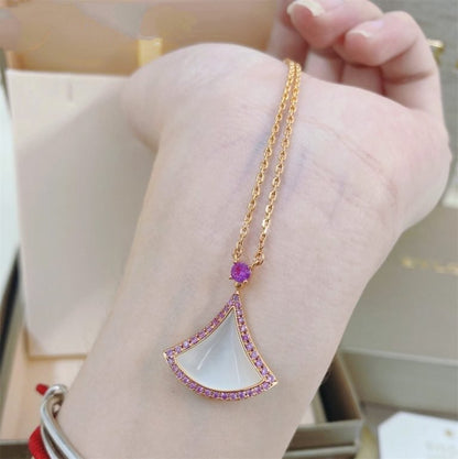 [Windsor Jewelry]DREAM NECKLACE MOP DIAMOND PINK