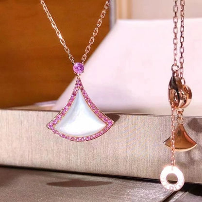 [Windsor Jewelry]DREAM NECKLACE MOP DIAMOND PINK