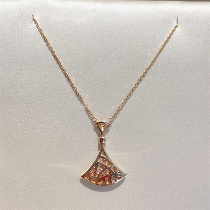[Windsor Jewelry]DREAM NECKLACE PINK GOLD FULL DIAMOND