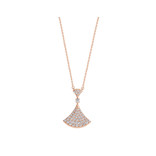 [Windsor Jewelry]DREAM NECKLACE PINK GOLD FULL DIAMOND