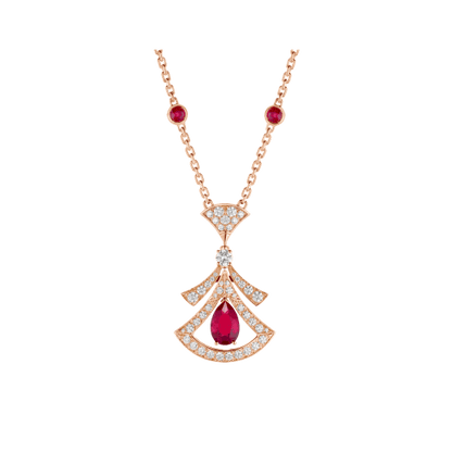 [Windsor Jewelry]DREAM NECKLACE CARNELIAN DIAMOND PINK GOLD