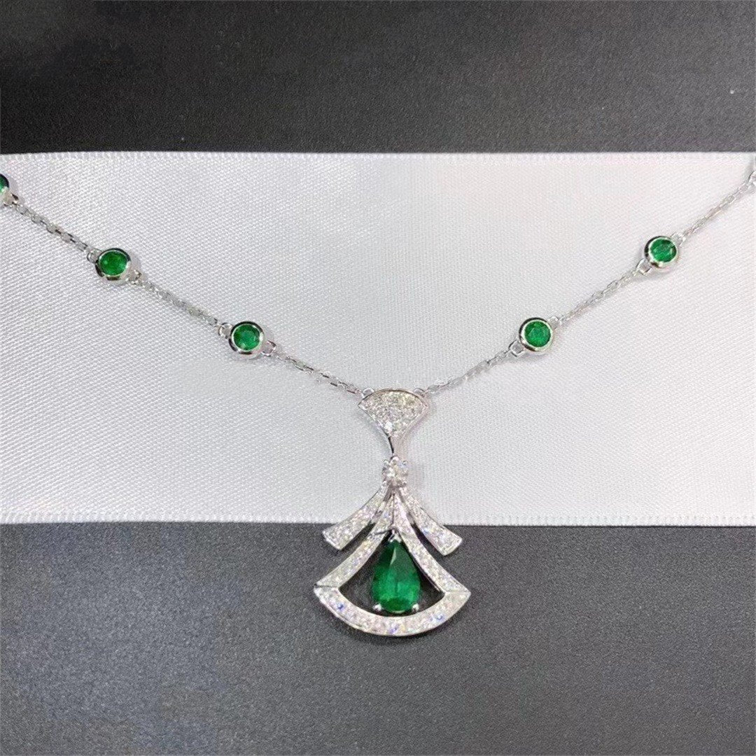[Windsor Jewelry]DREAM NECKLACE MALACHITE DIAMOND SILVER