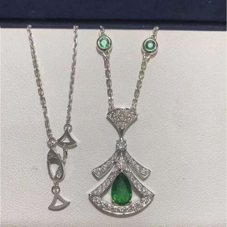 [Windsor Jewelry]DREAM NECKLACE MALACHITE DIAMOND SILVER