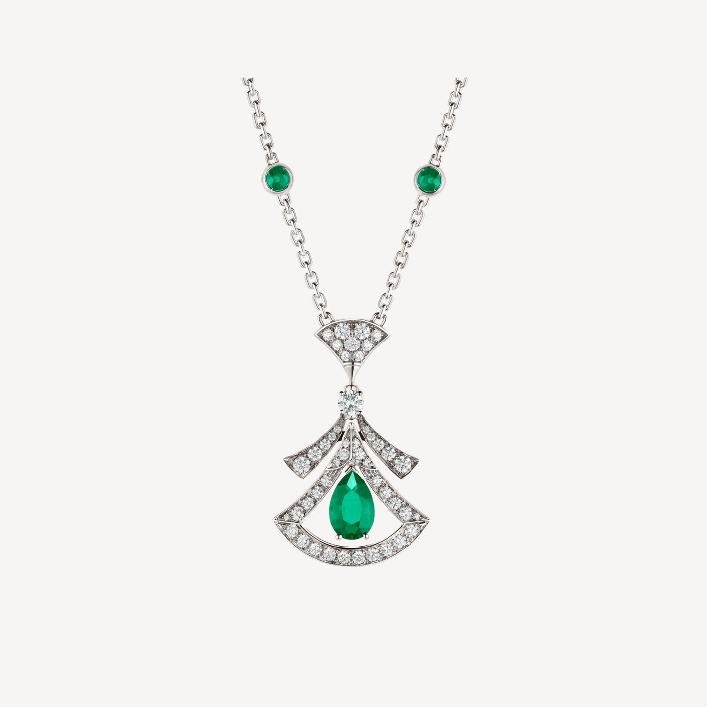 [Windsor Jewelry]DREAM NECKLACE MALACHITE DIAMOND SILVER