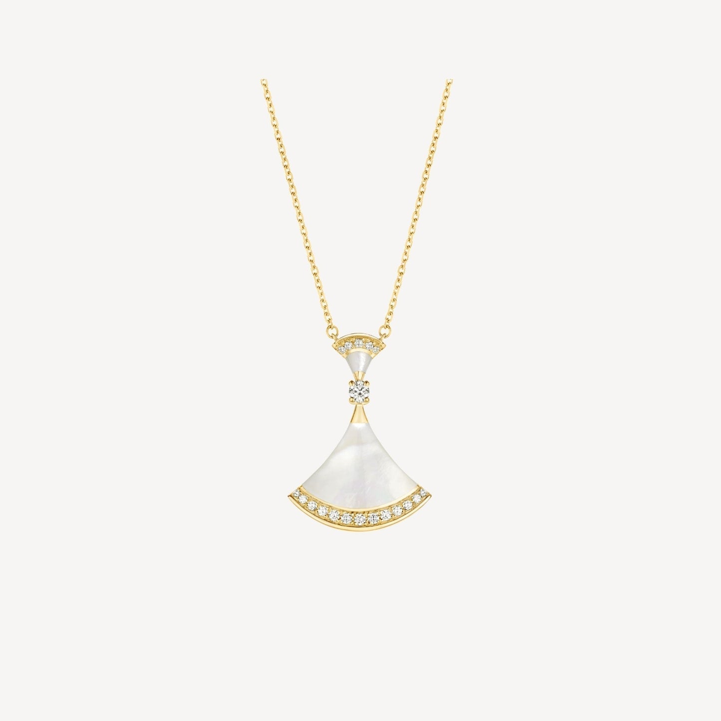 [Windsor Jewelry]DREAM NECKLACE MOP GOLD DIAMOND
