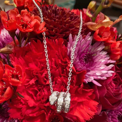 [Windsor Jewelry]SERPENTI  NECKLACE DOUBLE RING DIAMOND