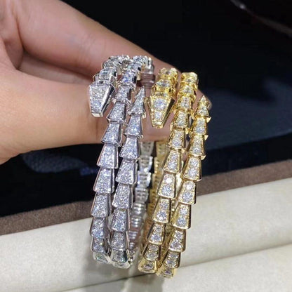 [Windsor Jewelry]SERPENTI BRACELET GOLD DIAMOND DOUBLE ROW