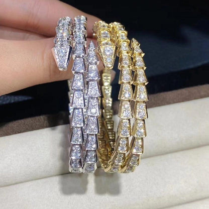 [Windsor Jewelry]SERPENTI BRACELET GOLD DIAMOND DOUBLE ROW