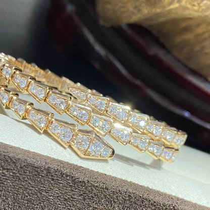 [Windsor Jewelry]SERPENTI BRACELET GOLD DIAMOND DOUBLE ROW