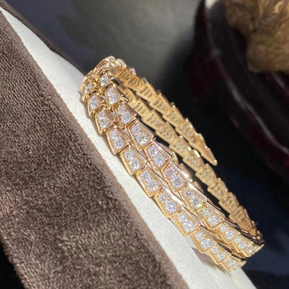 [Windsor Jewelry]SERPENTI BRACELET GOLD DIAMOND DOUBLE ROW
