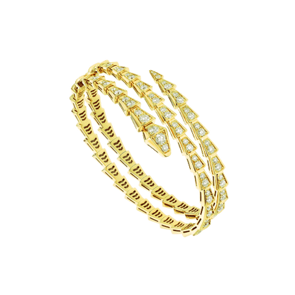 [Windsor Jewelry]SERPENTI BRACELET GOLD DIAMOND DOUBLE ROW