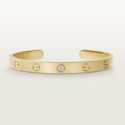 [Windsor Jewelry]LOVE BRACELET 6.1MM 1 DIAMOND OPEN CUFF