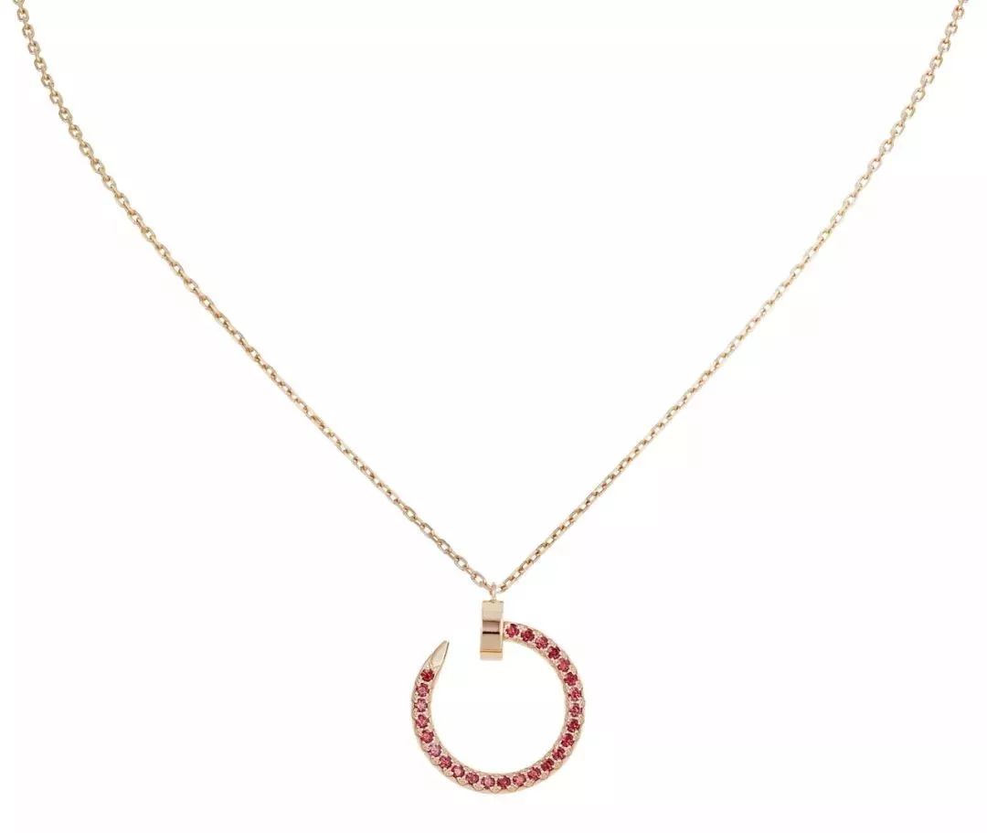 [Windsor Jewelry]JUSTE NECKLACE GOLD RED DIAMONDS