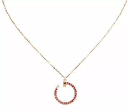 [Windsor Jewelry]JUSTE NECKLACE GOLD RED DIAMONDS