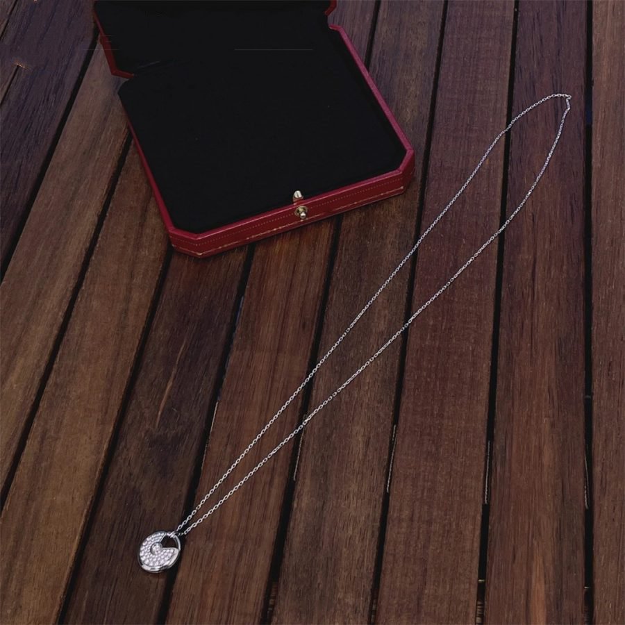 [Windsor Jewelry]AMULETTE SILVER FULL DIAMOND NECKLACE