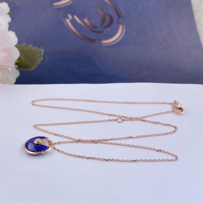 [Windsor Jewelry]AMULETTE ROSE GOLD AGATE NECKLACE
