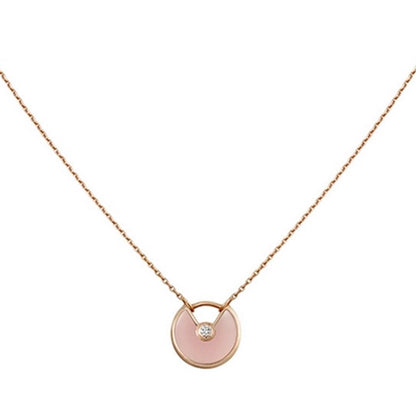 [Windsor Jewelry]AMULETTE ROSE GOLD PINK MOP NECKLACE