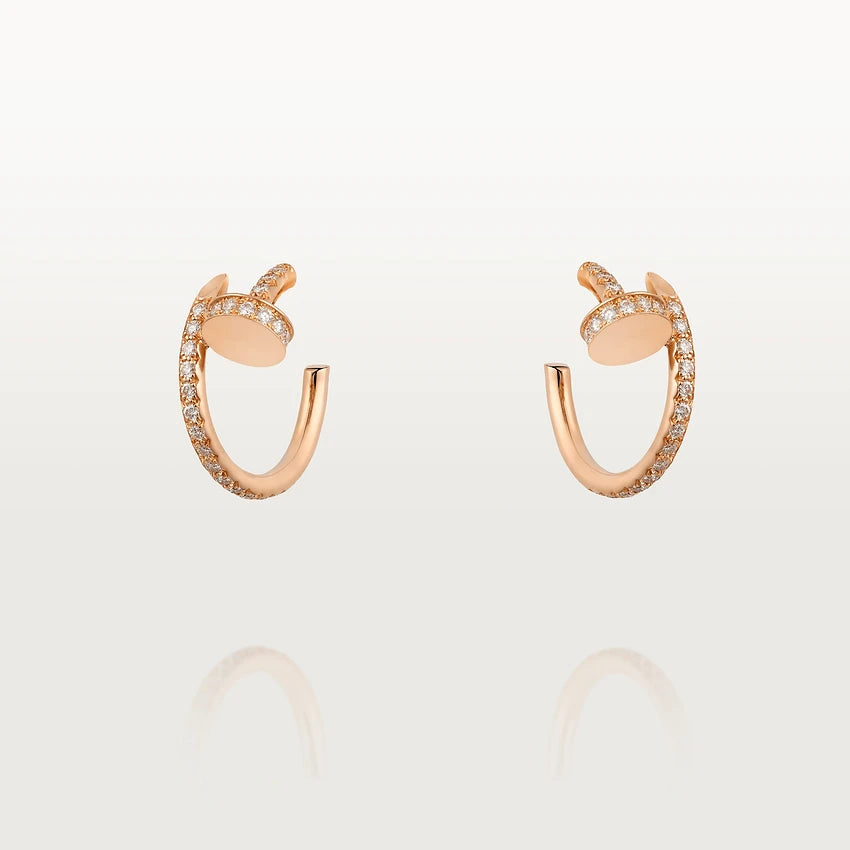 [Windsor Jewelry]JUSTE EARRINGS 12.75MM PINK GOLD DIAMOND