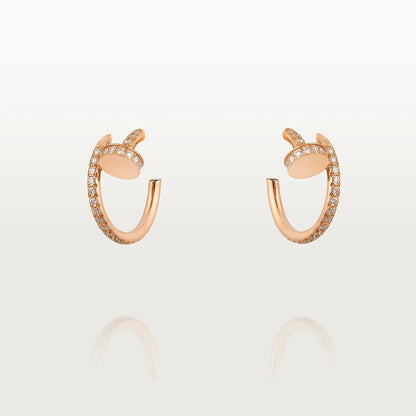 [Windsor Jewelry]JUSTE EARRINGS 12.75MM PINK GOLD DIAMOND