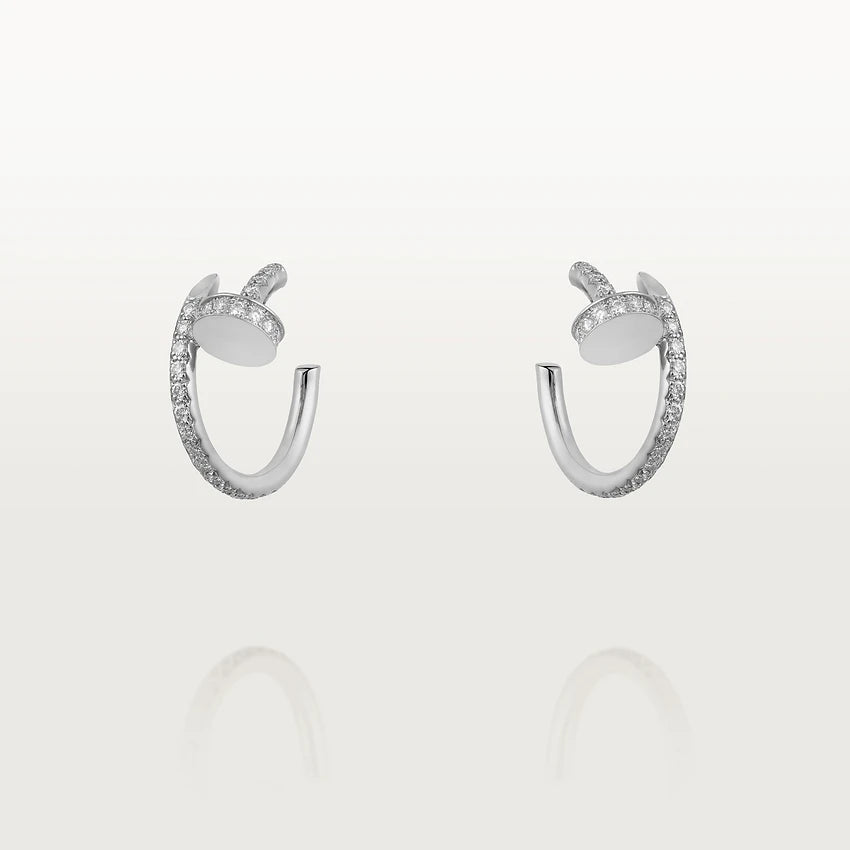 [Windsor Jewelry]JUSTE EARRINGS 12.75MM SILVER DIAMOND