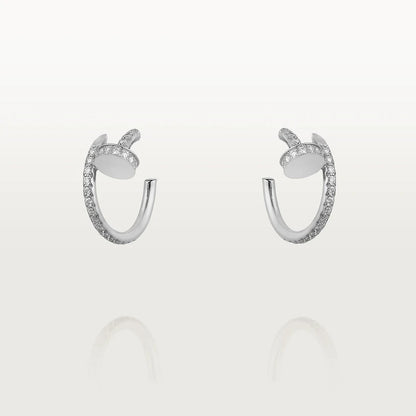 [Windsor Jewelry]JUSTE EARRINGS 12.75MM SILVER DIAMOND