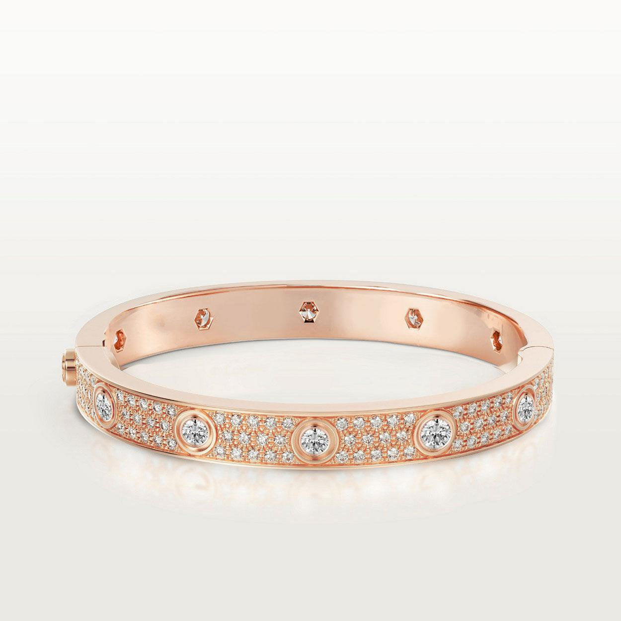 [Windsor Jewelry]LOVE BRACELET 6.1MM DIAMOND-PAVED 10 BIG DIAMONDS