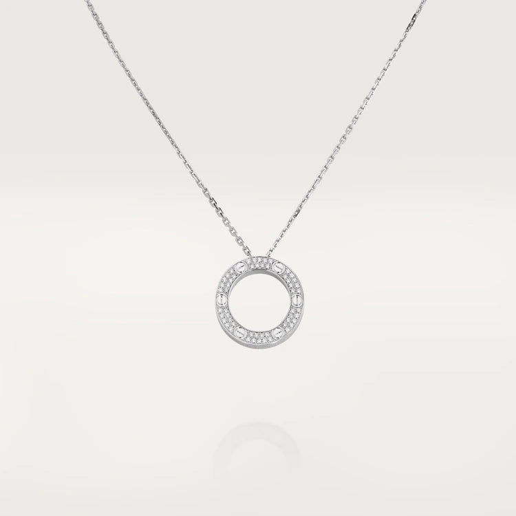 [Windsor Jewelry]LOVE NECKLACE ADJUSTABLE SILVER