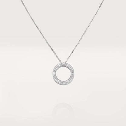 [Windsor Jewelry]LOVE NECKLACE ADJUSTABLE SILVER