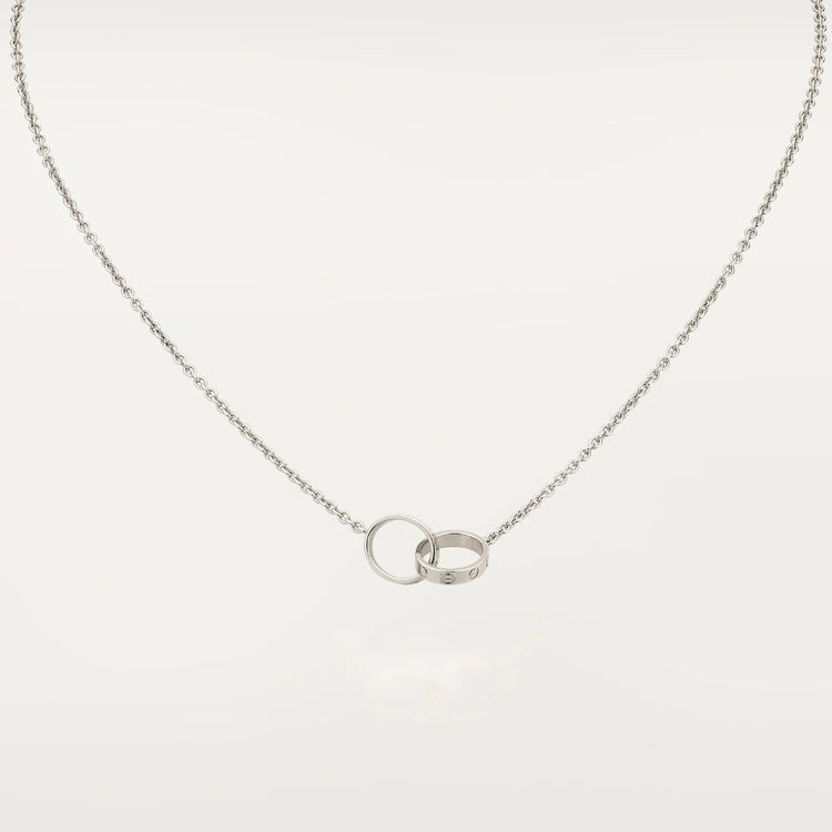 [Windsor Jewelry]LOVE NECKLACE PINK GOLD AND SILVER