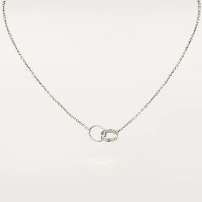 [Windsor Jewelry]LOVE NECKLACE PINK GOLD AND SILVER