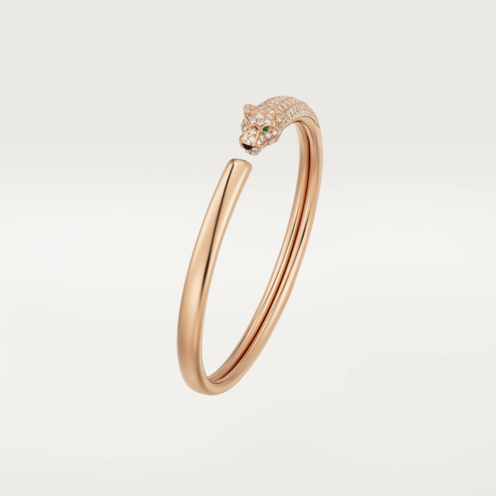 [Windsor Jewelry]PANTHERE ROSE GOLD DIAMOND OPEN BRACELET