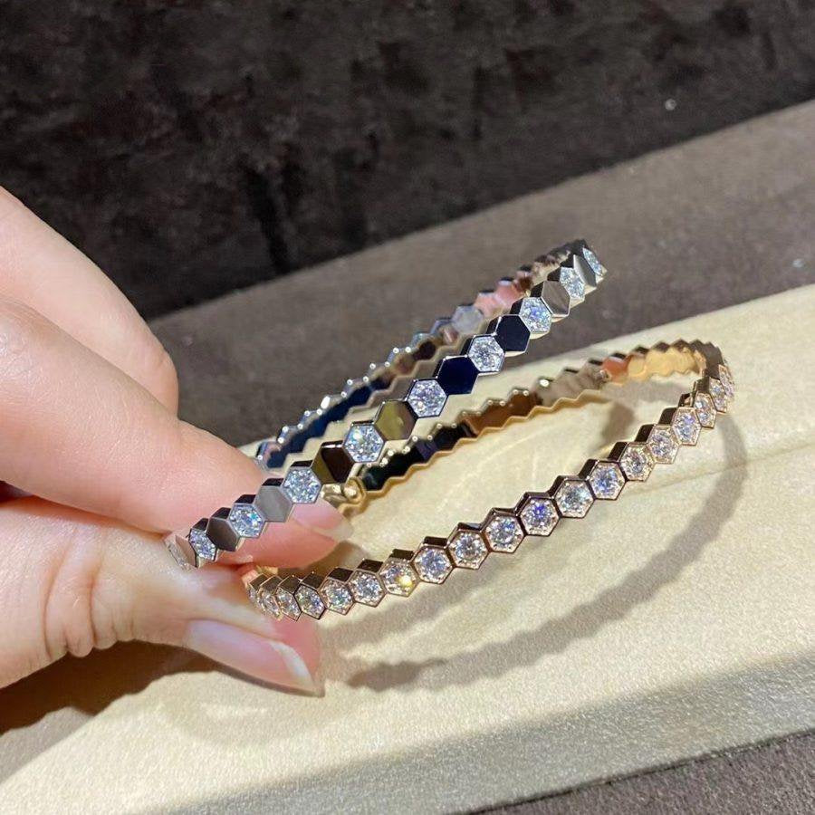 [Windsor Jewelry]BEE LOVE GOLD BRACELET FULL DIAMOND