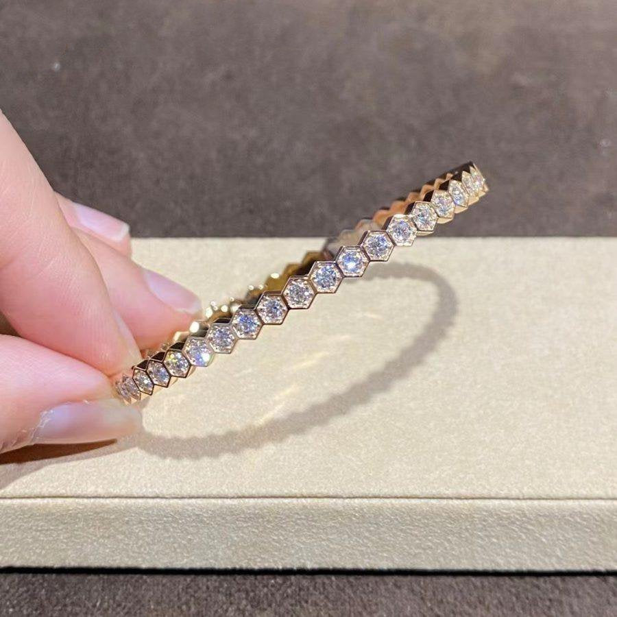 [Windsor Jewelry]BEE LOVE GOLD BRACELET FULL DIAMOND