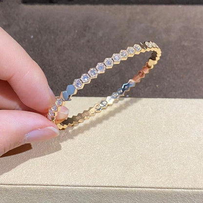 [Windsor Jewelry]BEE LOVE GOLD BRACELET FULL DIAMOND
