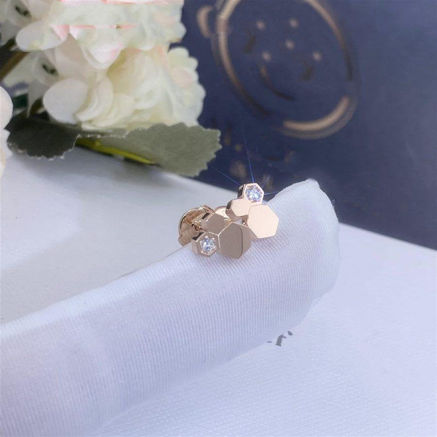 [Windsor Jewelry]BEE LOVE PINK GOLD DIAMOND EARRINGS