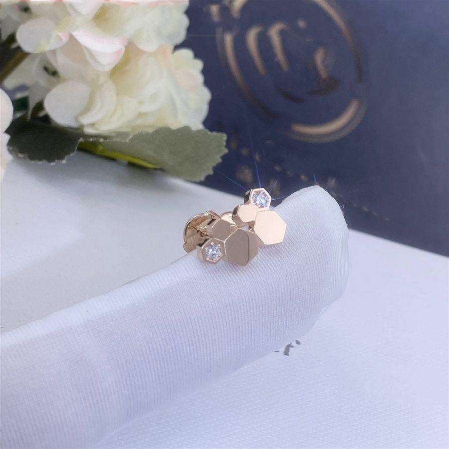 [Windsor Jewelry]BEE LOVE PINK GOLD DIAMOND EARRINGS