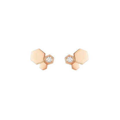 [Windsor Jewelry]BEE LOVE PINK GOLD DIAMOND EARRINGS
