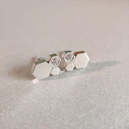 [Windsor Jewelry]BEE LOVE SILVER DIAMOND EARRINGS