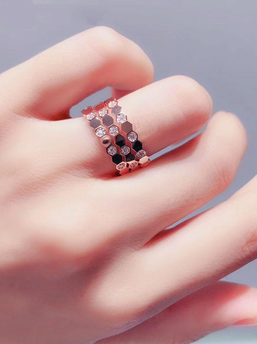 [Windsor Jewelry]BEE LOVE RING PINK GOLD DIAMOND