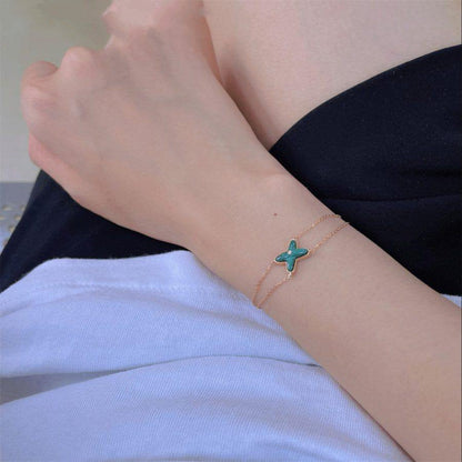 [Windsor Jewelry]JEUX BRACELET MALACHITE PINK GOLD 1 DIAMOND