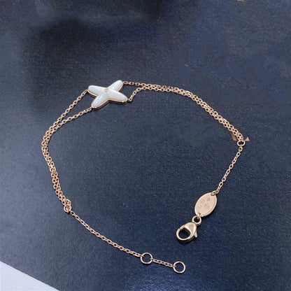 [Windsor Jewelry]JEUX BRACELET WHITE MOP PINK GOLD 1 DIAMOND