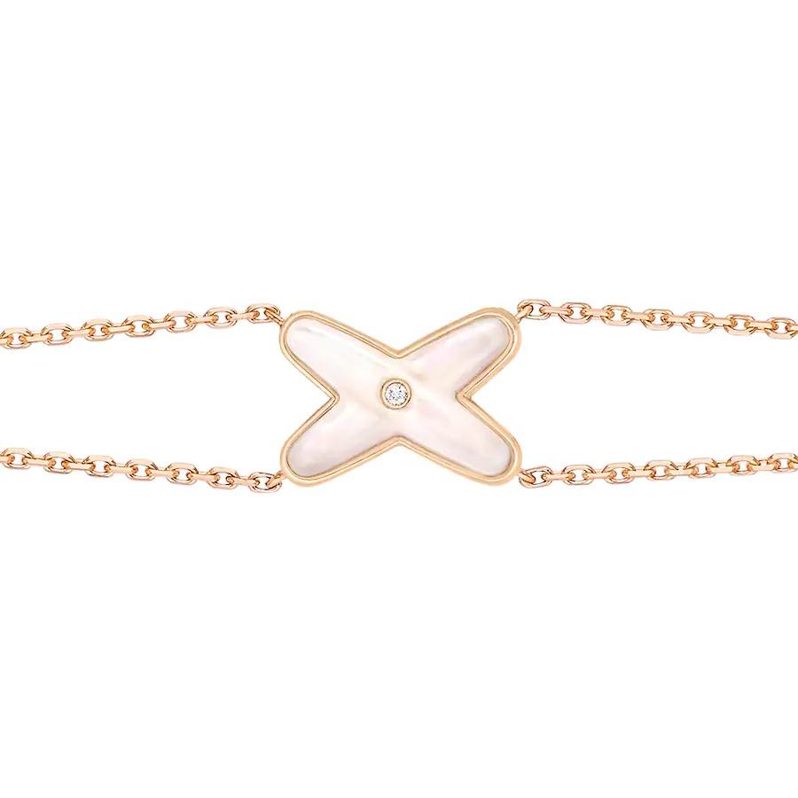 [Windsor Jewelry]JEUX BRACELET WHITE MOP PINK GOLD 1 DIAMOND