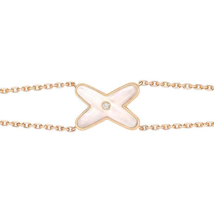 [Windsor Jewelry]JEUX BRACELET WHITE MOP PINK GOLD 1 DIAMOND