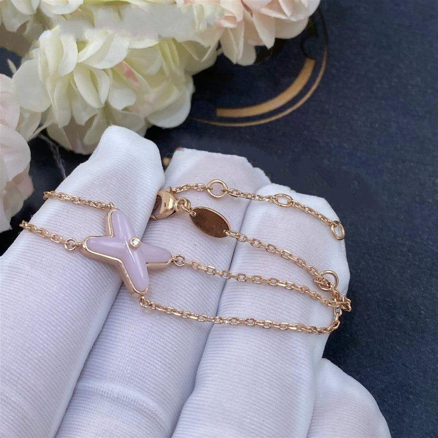 [Windsor Jewelry]JEUX BRACELET PINK MOP PINK GOLD 1 DIAMOND