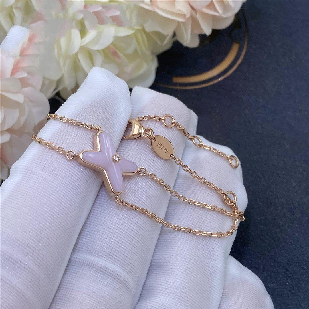 [Windsor Jewelry]JEUX BRACELET PINK MOP PINK GOLD 1 DIAMOND